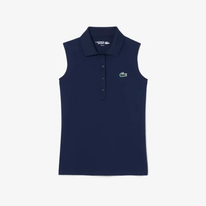 Slim-Fit-Golf-Poloshirt für Damen mit UV-Schutz und Stretch