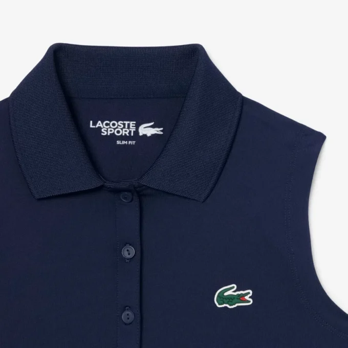 Slim-Fit-Golf-Poloshirt für Damen mit UV-Schutz und Stretch