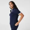 Slim-Fit-Golf-Poloshirt für Damen mit UV-Schutz und Stretch