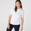 Slim-Fit-Golf-Poloshirt für Damen mit UV-Schutz und Stretch