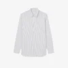 Slim-Fit-Hemd aus gestreiftem Stretch-Popeline