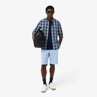 Slim-Fit-Hemd aus Stretch-Popeline mit Gingham-Print