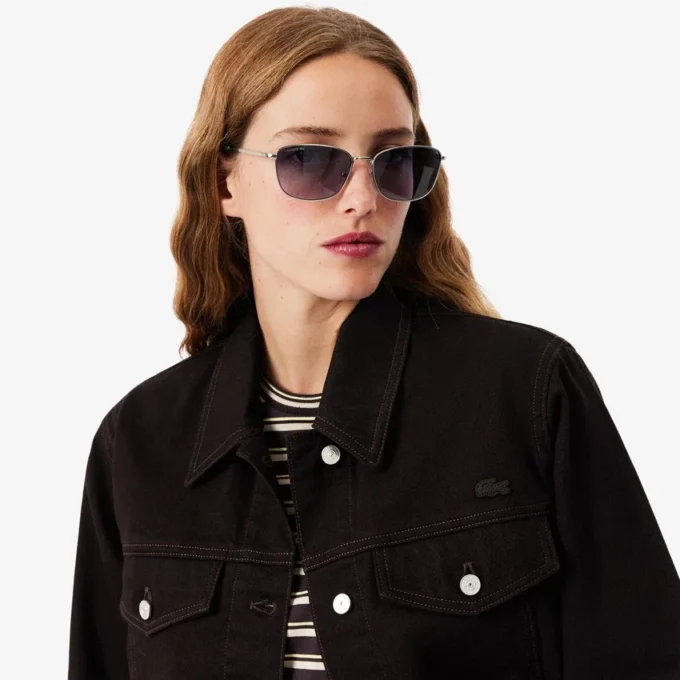 Slim-Fit-Jeansjacke mit Knöpfen