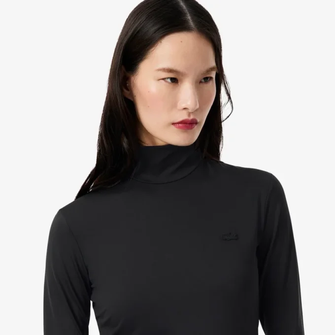 Slim-Fit-Kleid mit hohem Kragen für Damen