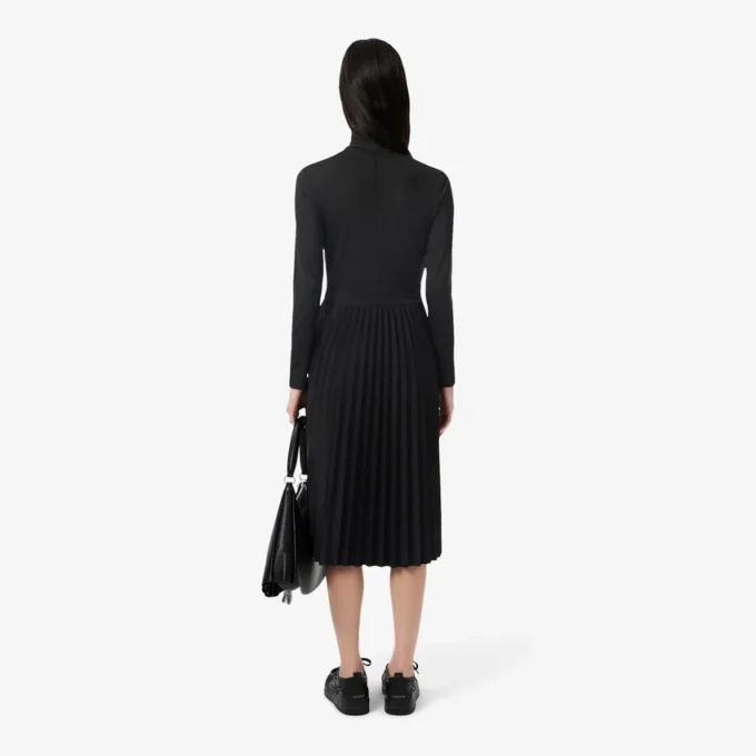 Slim-Fit-Kleid mit hohem Kragen für Damen