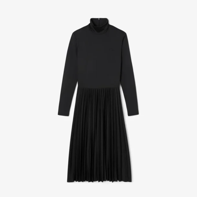Slim-Fit-Kleid mit hohem Kragen für Damen