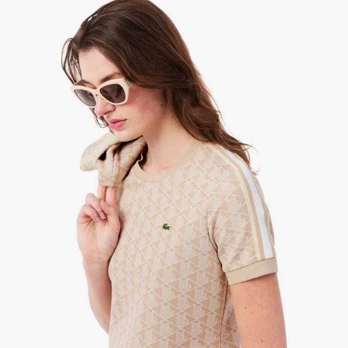 Slim-Fit-Monogram-T-Shirt für Damen
