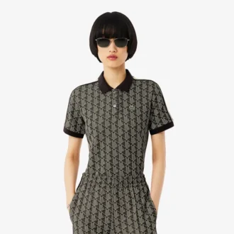 Slim-Fit-Monogramm-Poloshirt für Damen