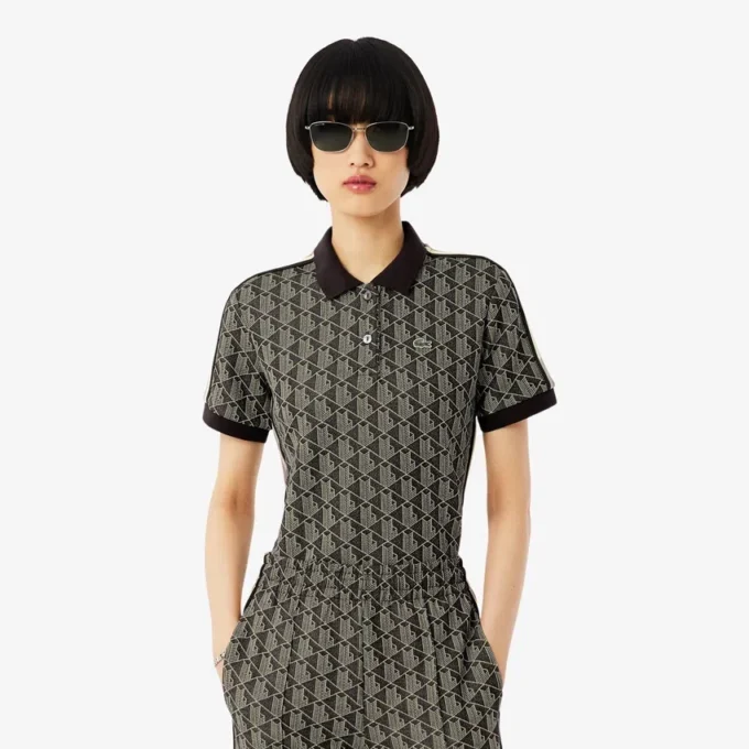 Slim-Fit-Monogramm-Poloshirt für Damen