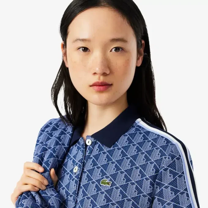 Slim-Fit-Monogramm-Poloshirt für Damen
