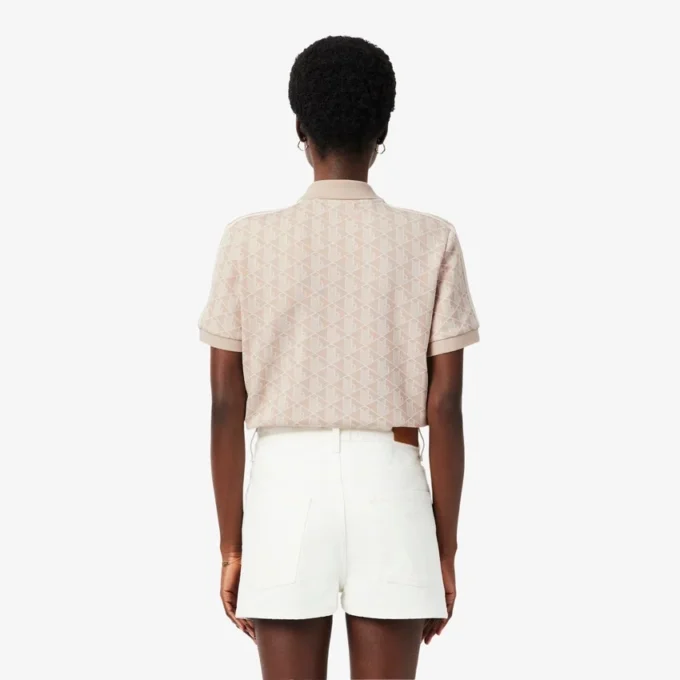 Slim-Fit-Monogramm-Poloshirt für Damen