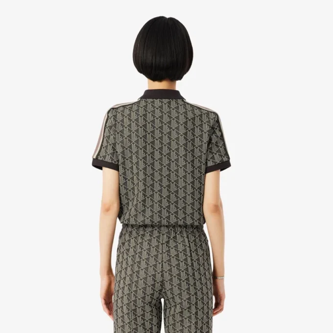 Slim-Fit-Monogramm-Poloshirt für Damen