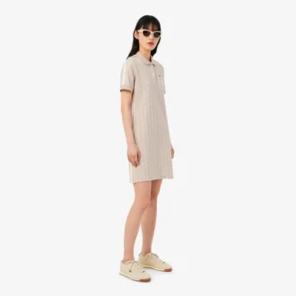 Slim-Fit-Monogramm-Poloshirt-Kleid für Damen