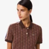 Slim-Fit-Monogramm-Poloshirt-Kleid für Damen