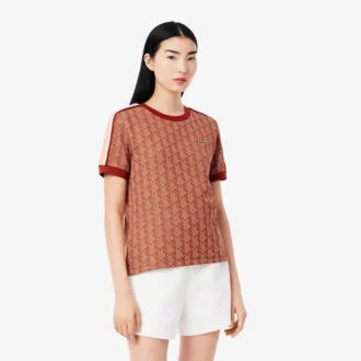 Slim-Fit-Monogramm-T-Shirt für Damen