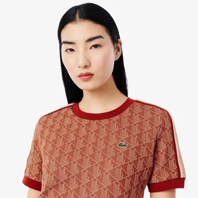 Slim-Fit-Monogramm-T-Shirt für Damen
