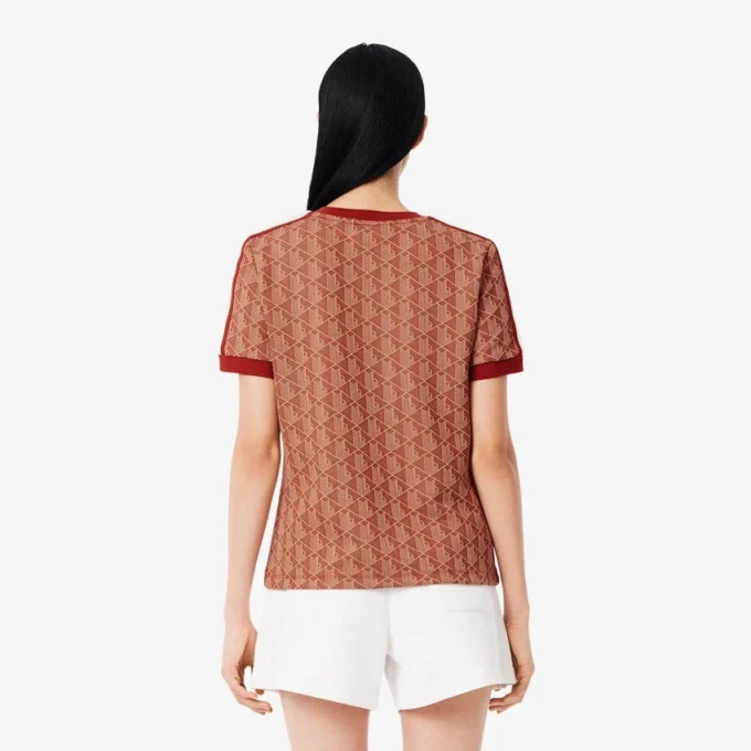 Slim-Fit-Monogramm-T-Shirt für Damen