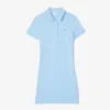 Slim-Fit-Stretch-Mini-Piqué-Poloshirt-Kleid für Damen