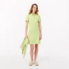 Slim-Fit-Stretch-Mini-Piqué-Poloshirt-Kleid für Damen