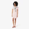 Slim-Fit-Stretch-Mini-Piqué-Poloshirt-Kleid für Damen