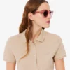 Slim-Fit-Stretch-Mini-Piqué-Poloshirt-Kleid für Damen