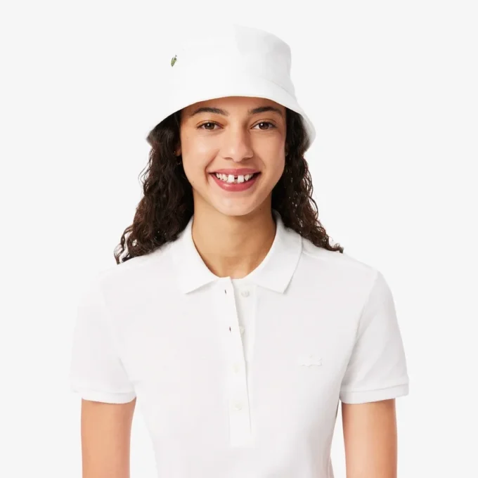 Slim-Fit-Stretch-Mini-Piqué-Poloshirt-Kleid für Damen