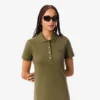 Slim-Fit-Stretch-Mini-Piqué-Poloshirt-Kleid für Damen