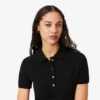 Slim-Fit-Stretch-Mini-Piqué-Poloshirt-Kleid für Damen