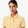 Slim-Fit-Stretch-Mini-Piqué-Poloshirt-Kleid für Damen