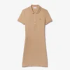 Slim-Fit-Stretch-Mini-Piqué-Poloshirt-Kleid für Damen