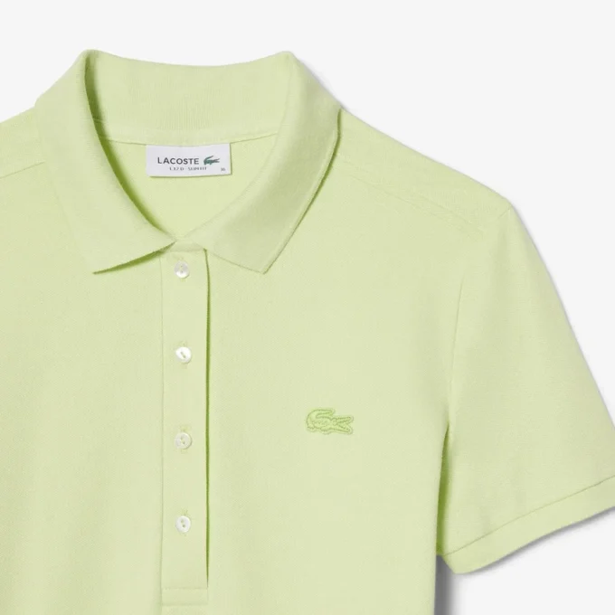 Slim-Fit-Stretch-Mini-Piqué-Poloshirt-Kleid für Damen