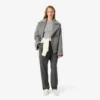 Slim-Fit-T-Shirt aus geripptem Baumwollstoff für Damen