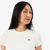 Slim-Fit-T-Shirt aus geripptem Baumwollstoff für Damen