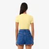 Slim-Fit-T-Shirt aus geripptem Baumwollstoff für Damen