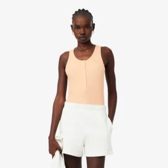 Slim Fit Tanktop aus gerippter Baumwolle