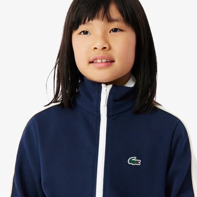 Sport-Sweatshirt aus Interlock-Piqué mit Reißverschluss