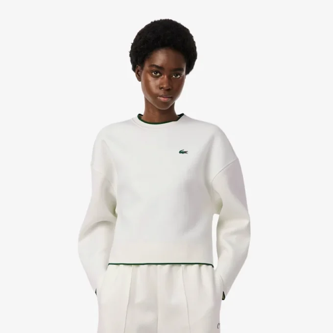 Sport-Sweatshirt für Damen mit Kontrastbesatz