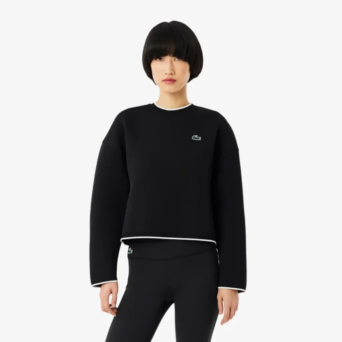 Sport-Sweatshirt für Damen mit Kontrastbesatz