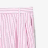 Stretch-Bermudashorts aus gestreiftem Oxford-Stoff