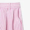 Stretch-Bermudashorts aus gestreiftem Oxford-Stoff