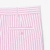 Stretch-Bermudashorts aus gestreiftem Oxford-Stoff