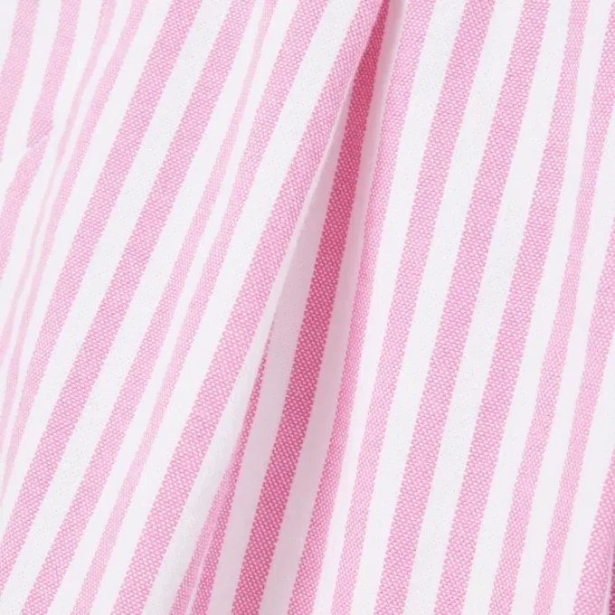 Stretch-Bermudashorts aus gestreiftem Oxford-Stoff