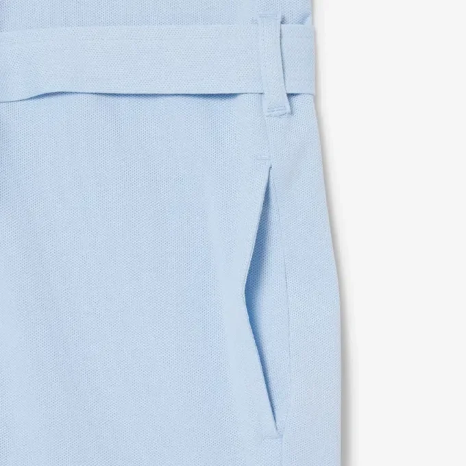 Stretch-Piqué-Playsuit mit Polokragen