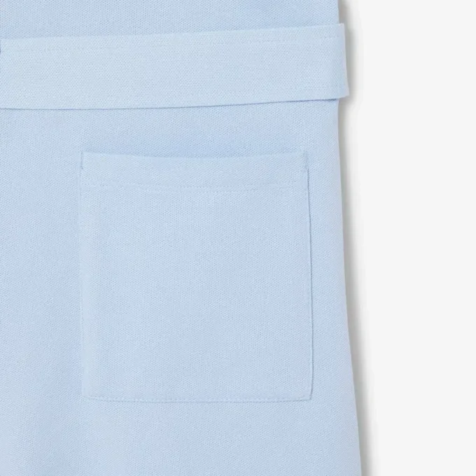 Stretch-Piqué-Playsuit mit Polokragen