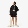 Stretch-Piqué-Poloshirt-Kleid mit Falten