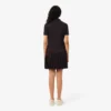 Stretch-Piqué-Poloshirt-Kleid mit Falten
