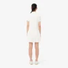 Stretch-Piqué-Poloshirt-Kleid mit Falten
