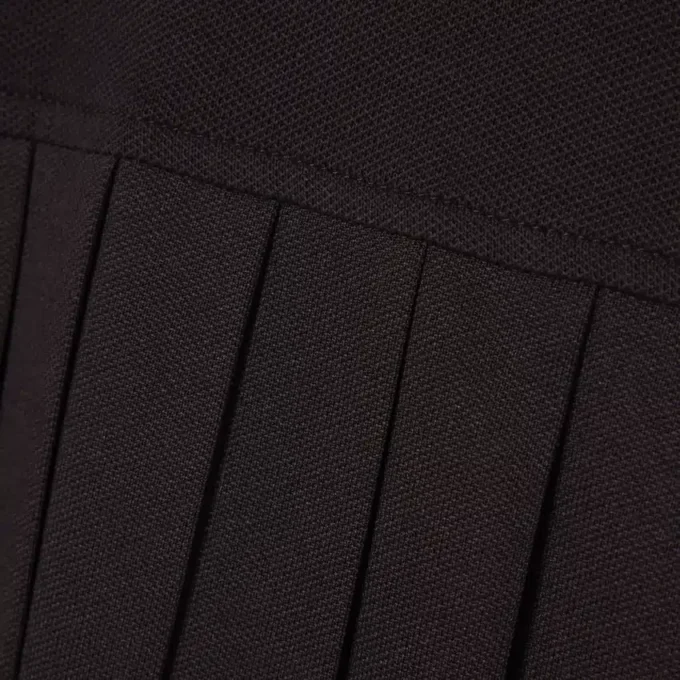 Stretch-Piqué-Poloshirt-Kleid mit Falten