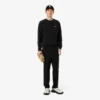 Sweatshirt aus Fleece mit Streifenbündchen