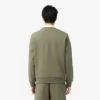 Sweatshirt aus Fleece mit Streifenbündchen